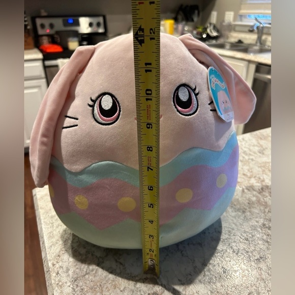 Squishmallows Bop the Bunny Easter Egg Cartoon eyes 12" Stuffed Plush - Picture 6 of 6